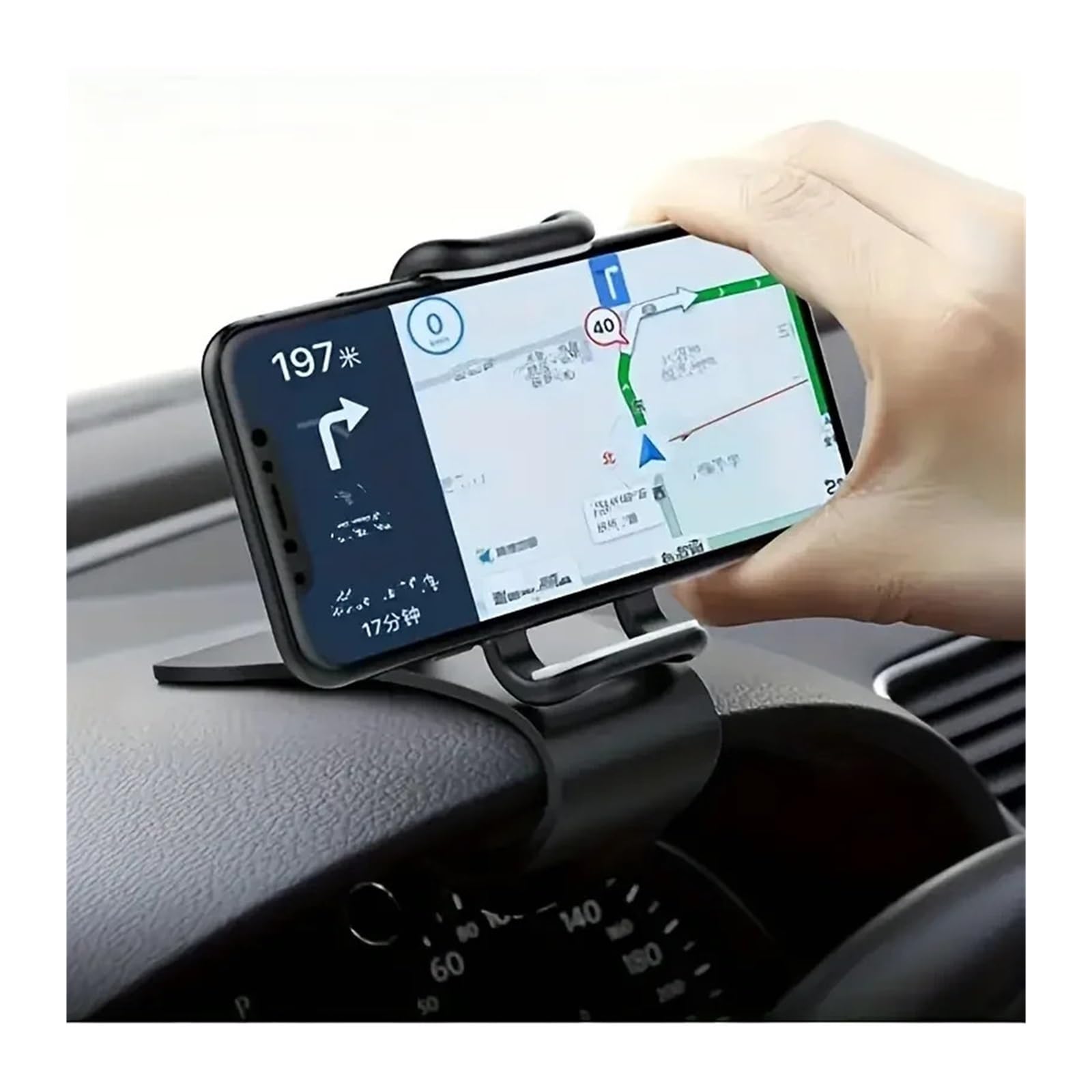 Supporto universale for telefono da auto ruotabile a 360° | La staffa di aspirazione si adatta al parabrezza del cruscotto for tutti gli smartphone(3)