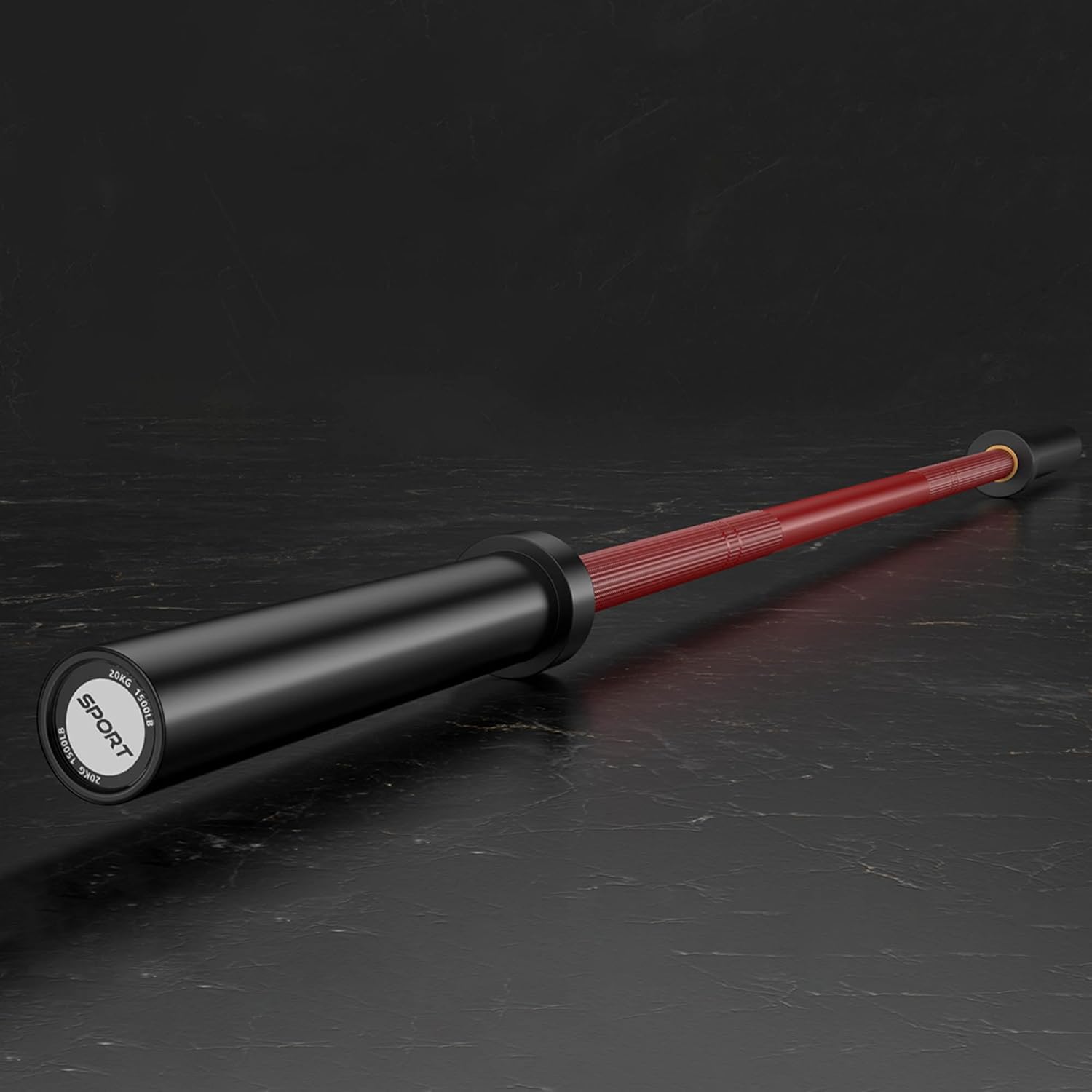 7FT Olympic Barbell for Weightlifting and Power Lifting, 2 Inch Strength Training Weight Bar for Squats, Deadlifts, Bench Press, Hip Thrusts, Rows,1500lbs Capacity