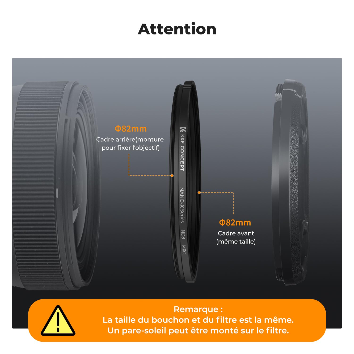 K&F CONCEPT Filtre ND64 77mm 6 Stops Gris Neutre Nano-X HD Résistant à l'eau Anti-Rayures pour Objectif Appareil Photo Caméra Numérique