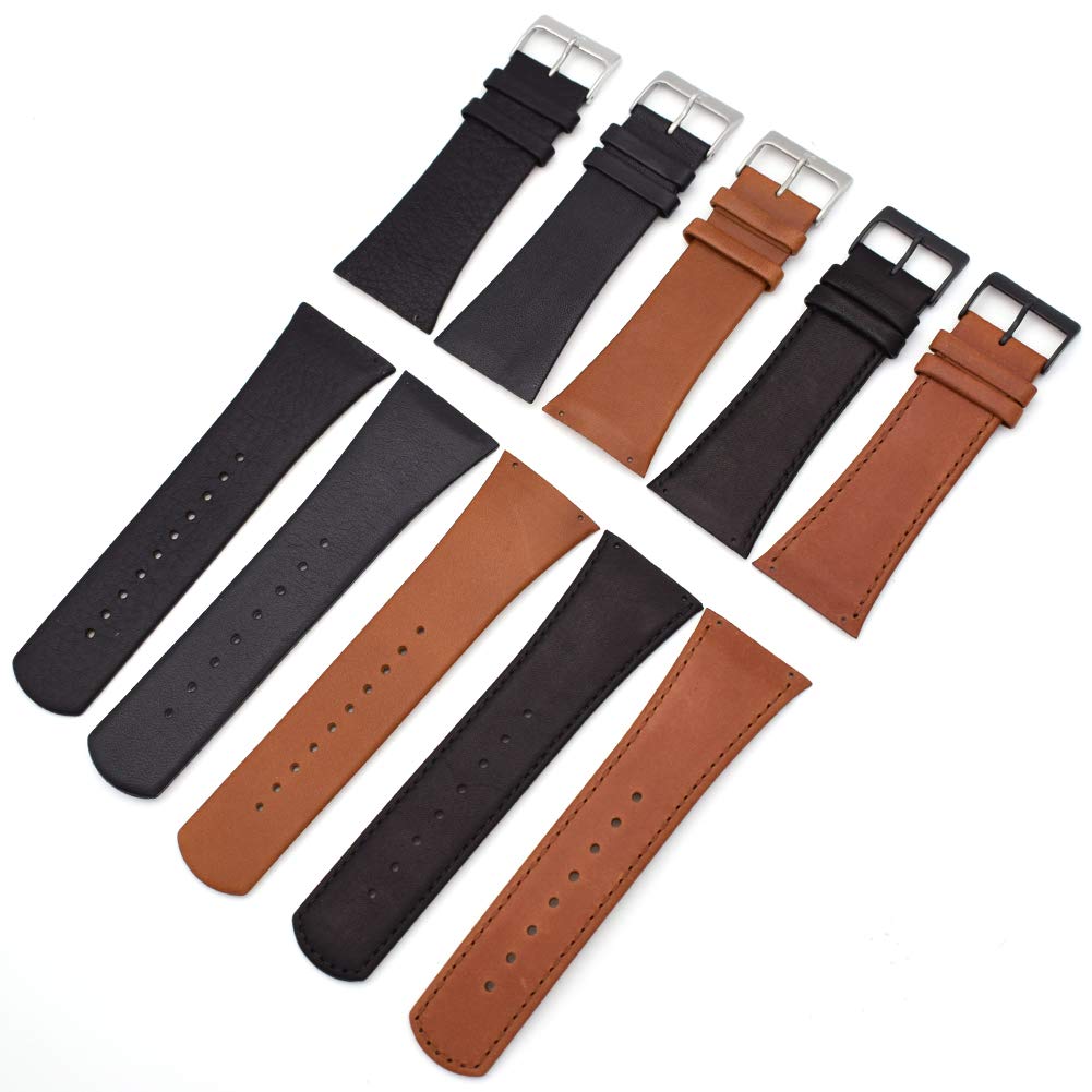 Replacement Watch Band for Skagen Mens Watches 30mm with Screw (Brown-1)