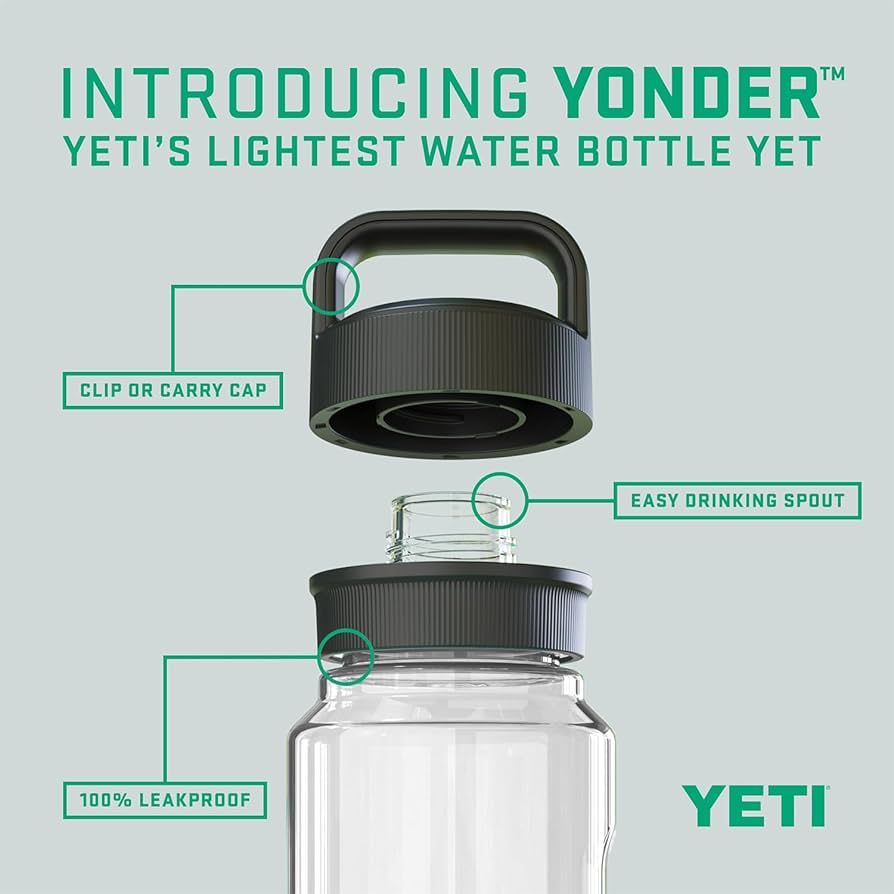 バーベキュー・調理用品 YETI WATER BOTTLE 25oz 750ml YETI Yonder 750 ml/25 oz Water Bottle with Leakproof Yonder