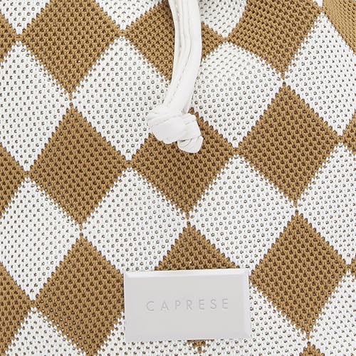 Image of Caprese Checker Sling Bag for Women (Medium, Cream)