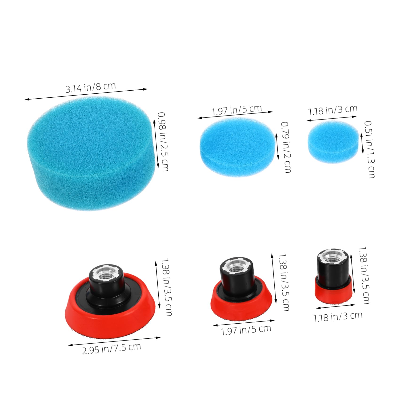 Tampone Per Auto in Spugna Accessorio Lucidante Per Trapano Kit Di Ruote e Tamponi Autoadesivi Per Applicazione Uniforme Di Cera e