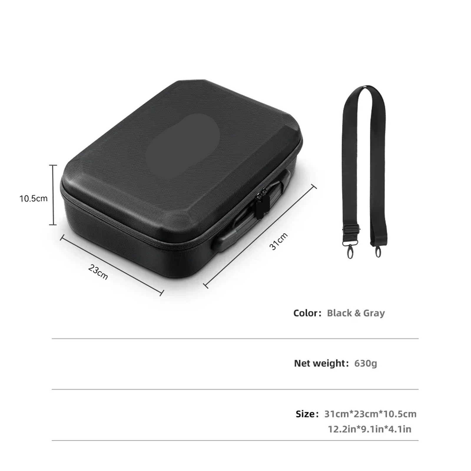 For Mini 4 Pro Custodia da trasporto Borsa rigida a tracolla for drone(Gray(RC2 RC-N2))