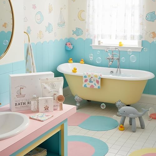 Miniatura 7 de Bathorium Little Charlie My First Bath Ritual Set de regalo, kit de baño con avena, coco y aceites orgánicos, remojo relajante, baño de burbujas,