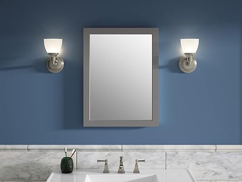 Miniatura 8 de KOHLER Devonshire - Lámpara de tocador de baño, aplique de pared, posición hacia arriba o hacia abajo, listado UL, 1 luz, negro con borde de latón,