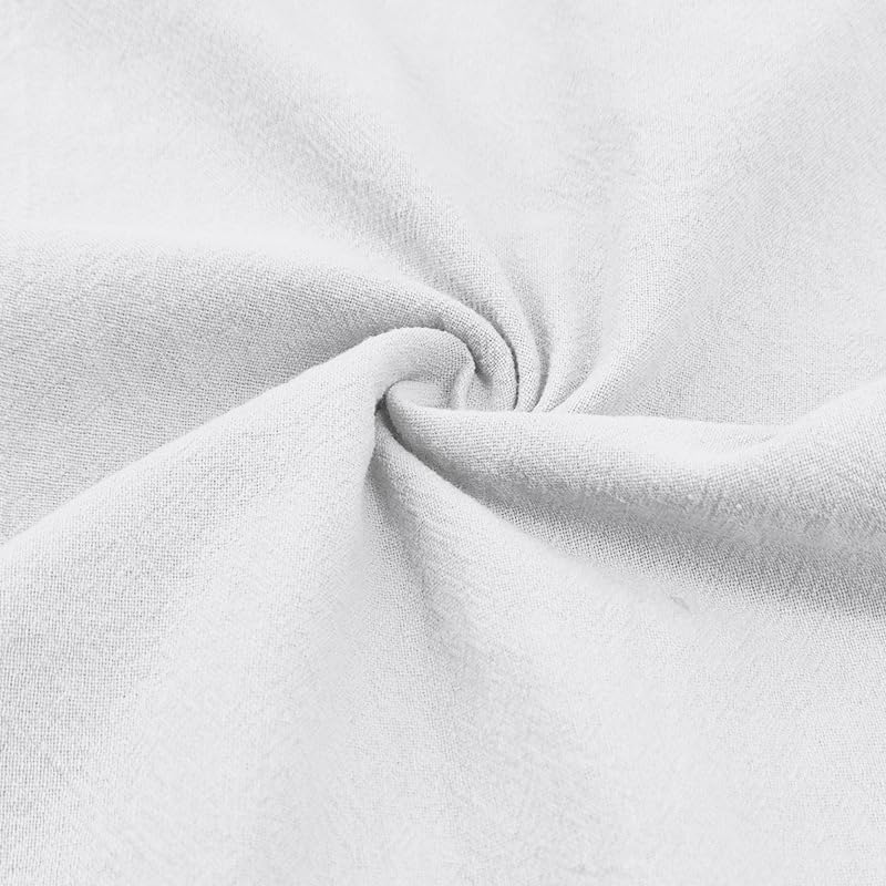 Men's Cotton-Linen Shirt - Short Sleeve Button Down Breathable Business Casual Shirt with Pocket for Vacations - Image 6