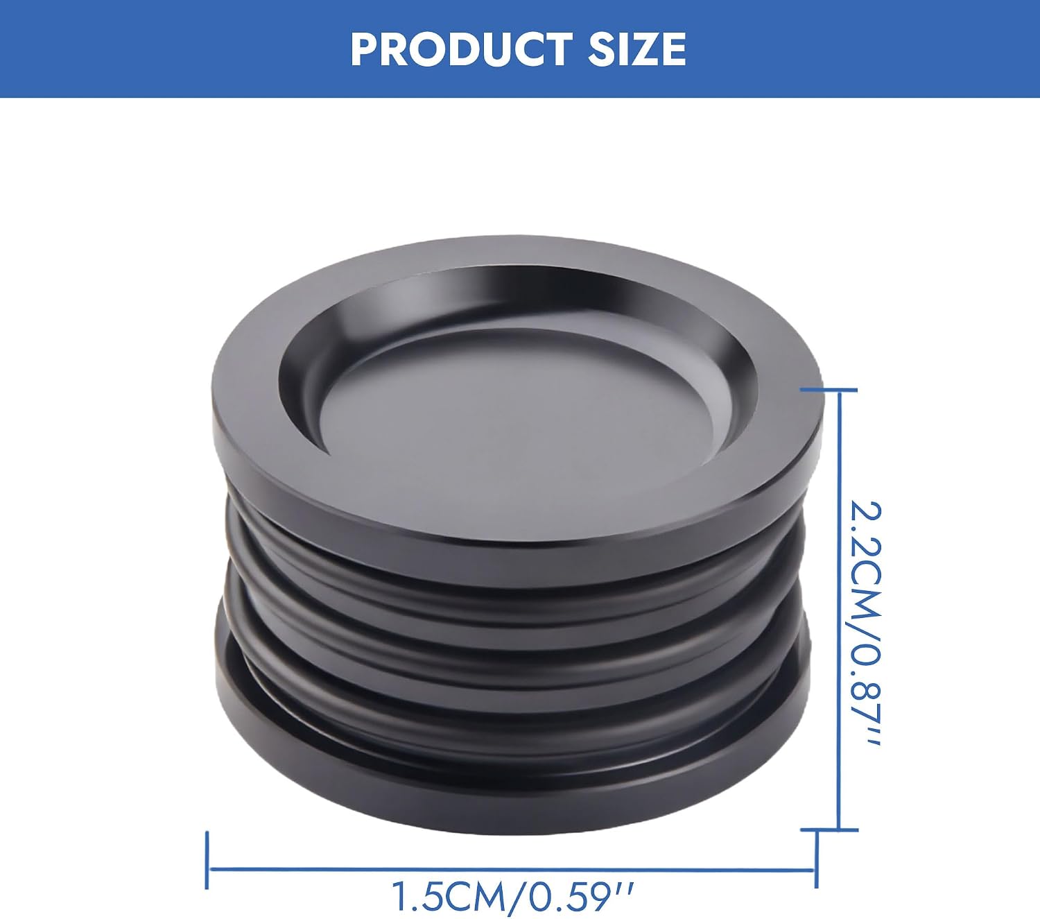 Aluminum Billet Camshaft Seal Cover Cap Plug Black Cam Shaft Seal Cover Cap Triple O-Ring Engine Covers for Acura Honda Civic Del Sol CRV Prelude B D H F Series Engine Motor