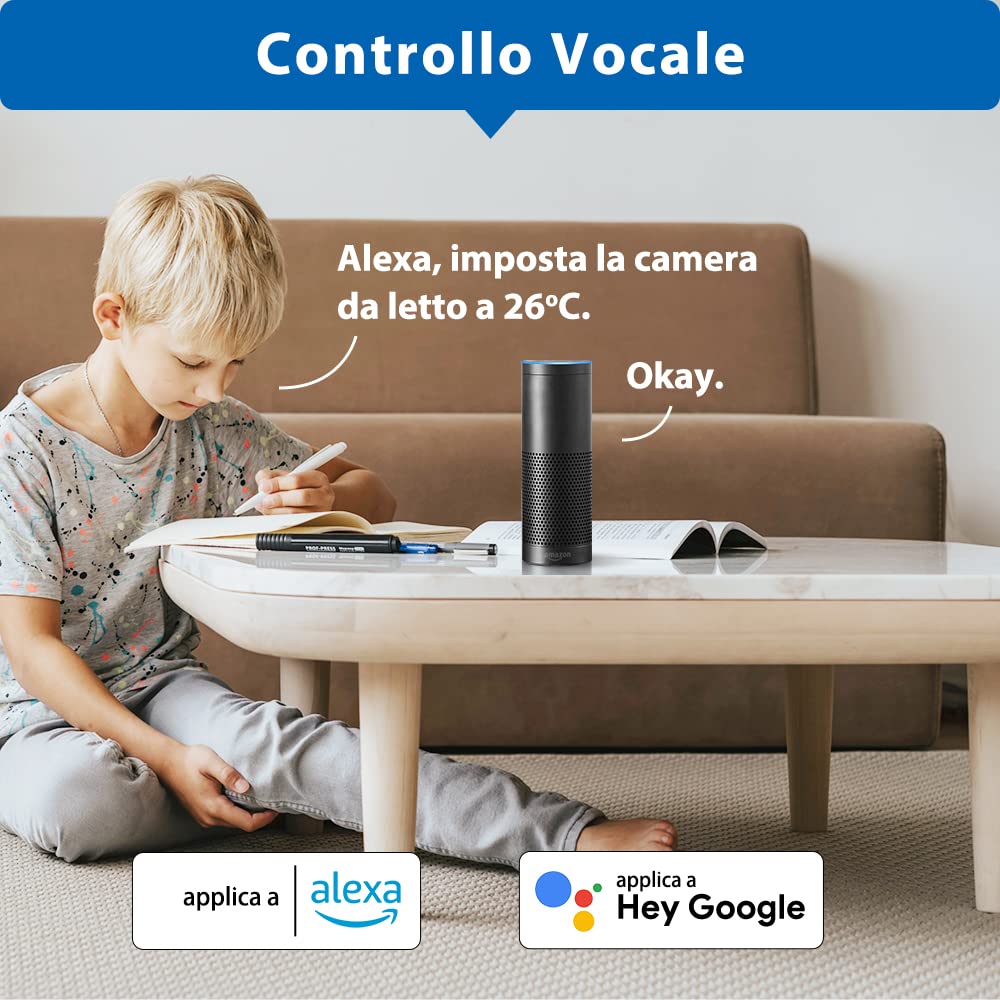 Tuya Termostato Wifi per Riscaldamento Dell'acqua,Smart Termostato Ambiente Programmabile LCD Touchscreen Controllo Vocale per Riscaldamento a Pavimento Compatibile con Alexa 3A TDS75-WIFI-WP