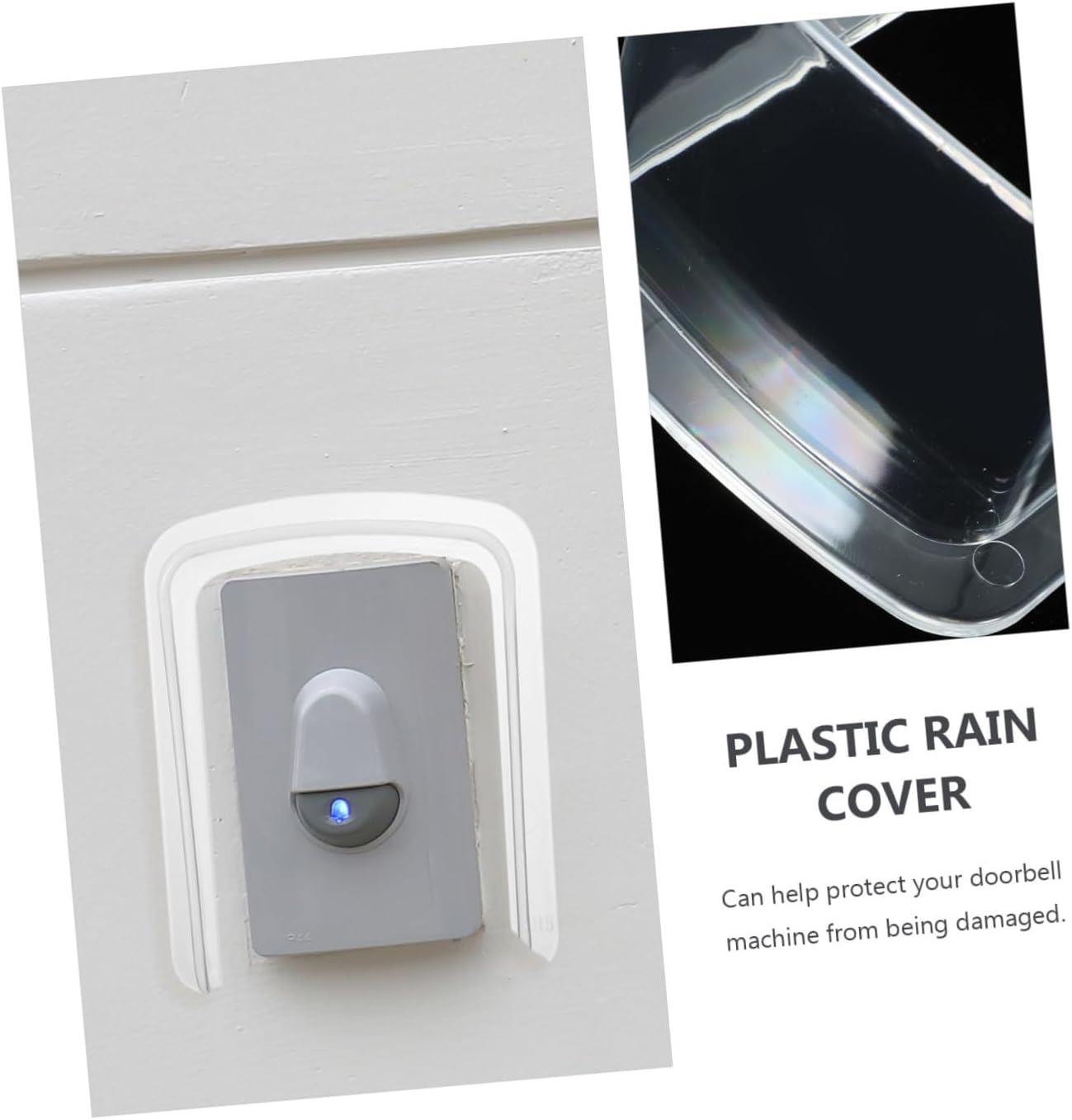 Mipcase Waterproof Doorbell Rain Cover Clear Doorbell Cover Doorbell Ring Chime Plastic Universal Rain Cover for Doorbell Doorbell Covers for Inside