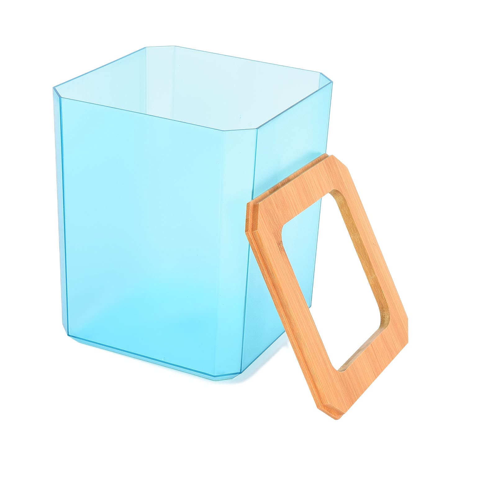 Juego De Accesorios De Baño De 7 Piezas, Juego De Baño De Madera, Soporte Para Cepillo De Dientes, Taza Para Cepillo De Dientes, Dispensador De Jabón, Jabonera, Soporte Para Cepillo De Baño (Blue)