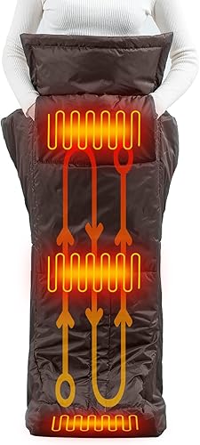 WOOLALA Calentador térmico de piernas y calentador de manos, manta térmica eléctrica para la parte inferior del cuerpo, manta térmica para
