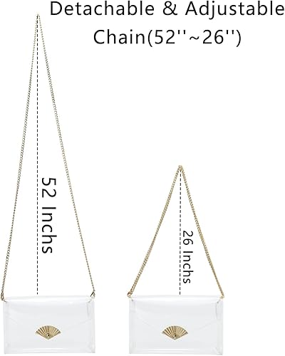 Miniatura 2 de Bolsa transparente, bolso transparente para mujer, bolsos de noche aprobados por estadios, Oro, Estadio, Concierto, Festival, Aeropuerto, Museo,