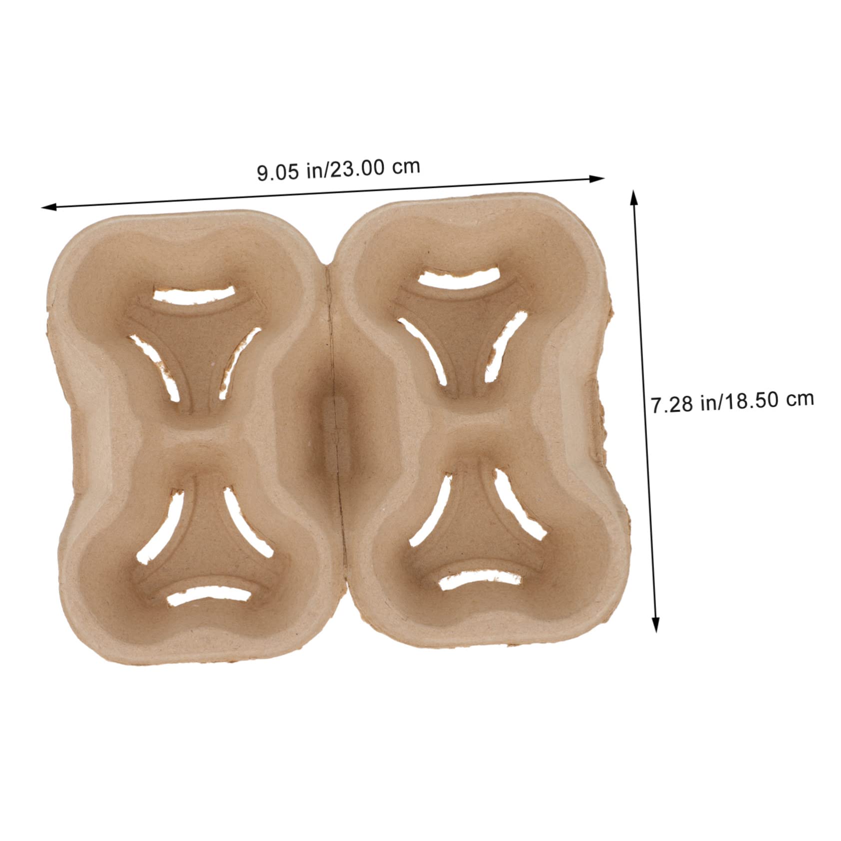 BRIGHTFUFU 20pcs Fixed Stand Cup Packing Tray Portable Drink Carrier for Takeout Milk Bottles Paperboard Holder for Hot Cold Beverages for Events and Deliveries