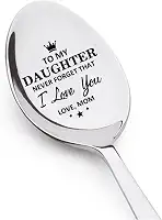 Colher de presente de aniversário de Natal para filha de mãe para minha filha, Never Forget that I Love You, colheres de chá e café