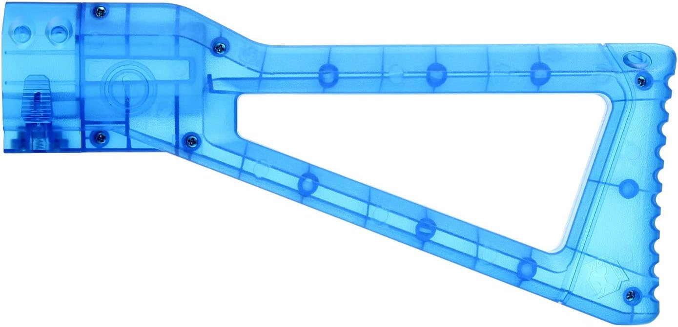 AK Style Shoulder Stock for nerf N-Strike Elite and Nerf Modulus Series Toy (Transparent Blue)