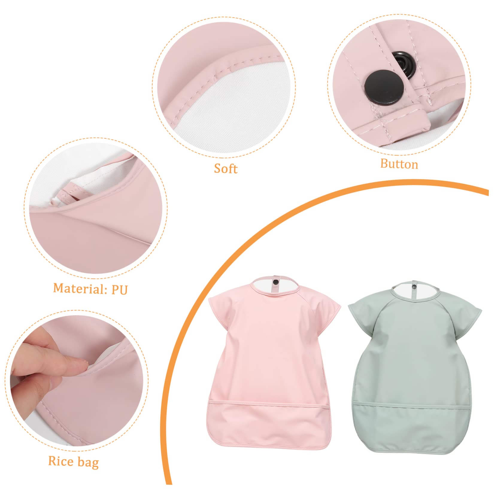 Abaodam isst Lätzchen bibs babylätzen latzerl für Babylätzchen zum Essen zum Füttern von Kleinkindern Speichel Babyschürze Pu