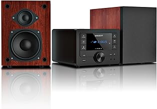 Home Stereo System with CD Player - Bluetooth System 40W, FM Radio, USB MP3, AUX Input, Bookshelf Speakers - CD Player HiFi Stereo Compact Bluetooth Speaker