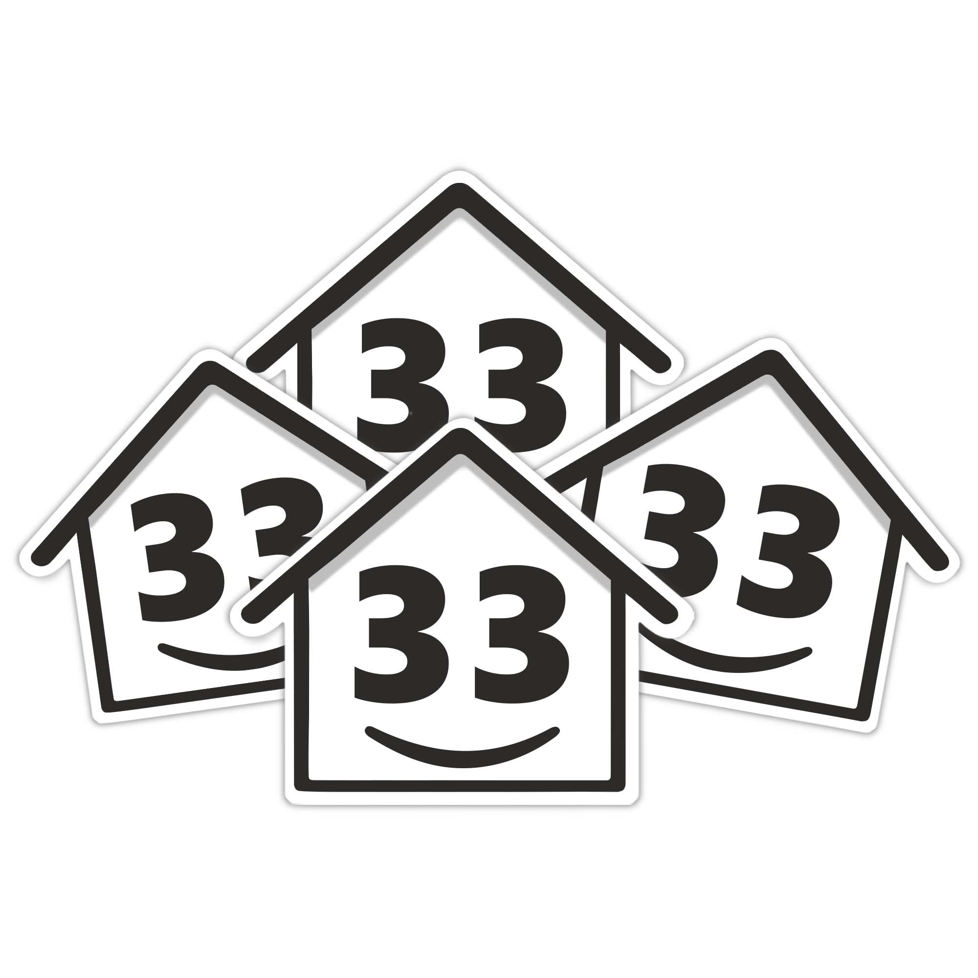 4 x Bin Numbers for Wheelie Bins, 1-99, 15cm ‘Happy House’ Design Dustbin Stickers, Easy Application Stick On Number Stickers - Weatherproof Self Adhesive Vinyl, Black (11) — view 82
