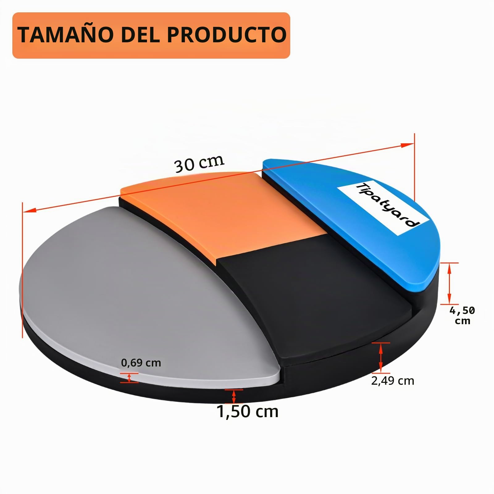 Almohadilla de práctica para batería, almohadilla silenciosa de 30,5 cm con 4 superficies de golpe diferentes