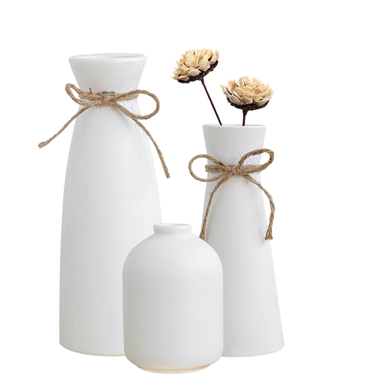 Modern Decorative Vases, Set of 3 Ceramic Vases Floor Decorative Vases Modern Home Decorative Vases for Fireplace, Bedroom, Centerpiece, Desk