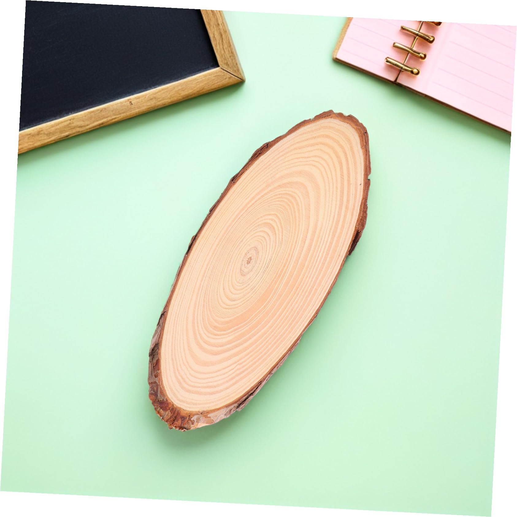 Ovale Holzscheiben Rustikal und Romantisch zum Basteln 4 Stück aus Unbehandeltem Holz mit Abgeschrägten Kanten für Bastelprojekte und Wohnkultur