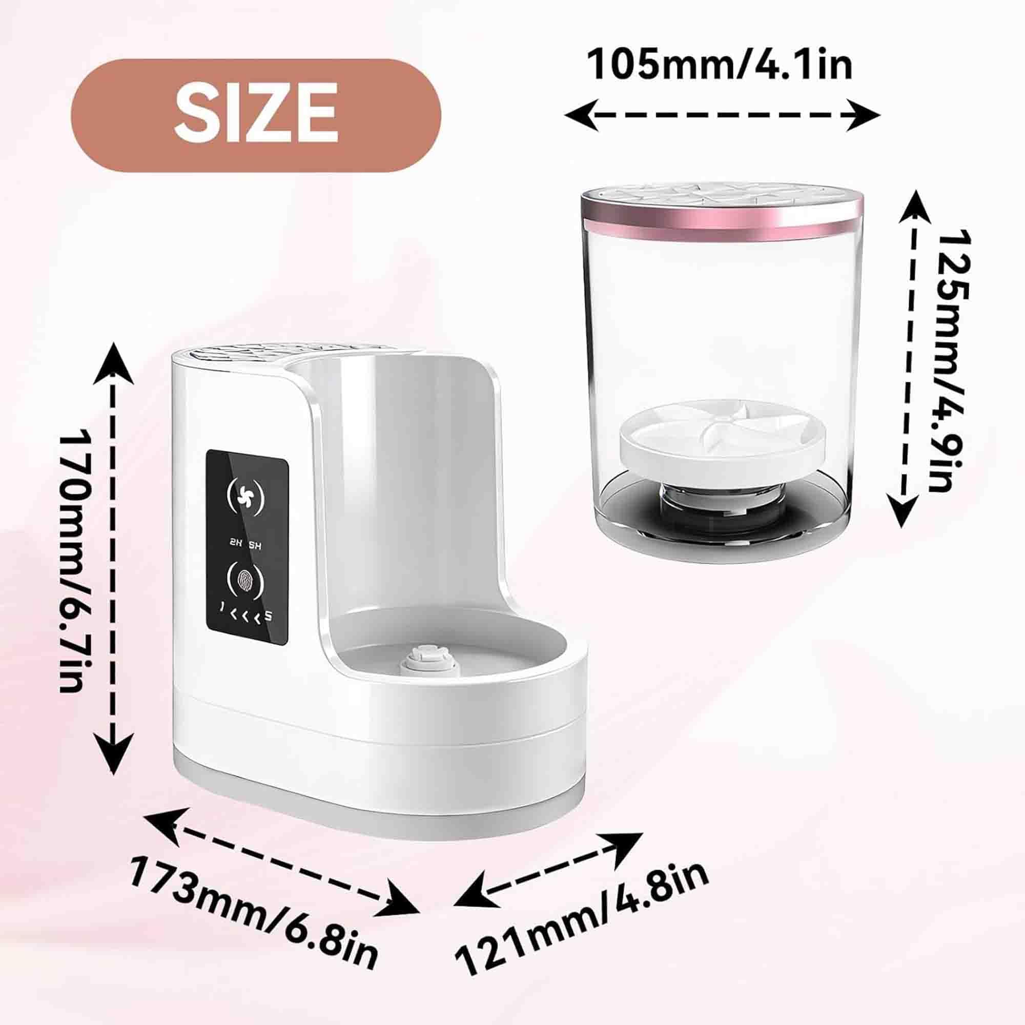 Nettoyeur de pinceaux de maquillage électrique, outil de nettoyage automatique USB, machine détachable des pinceaux de beauté, nettoyage cosmétique à séchage rapide