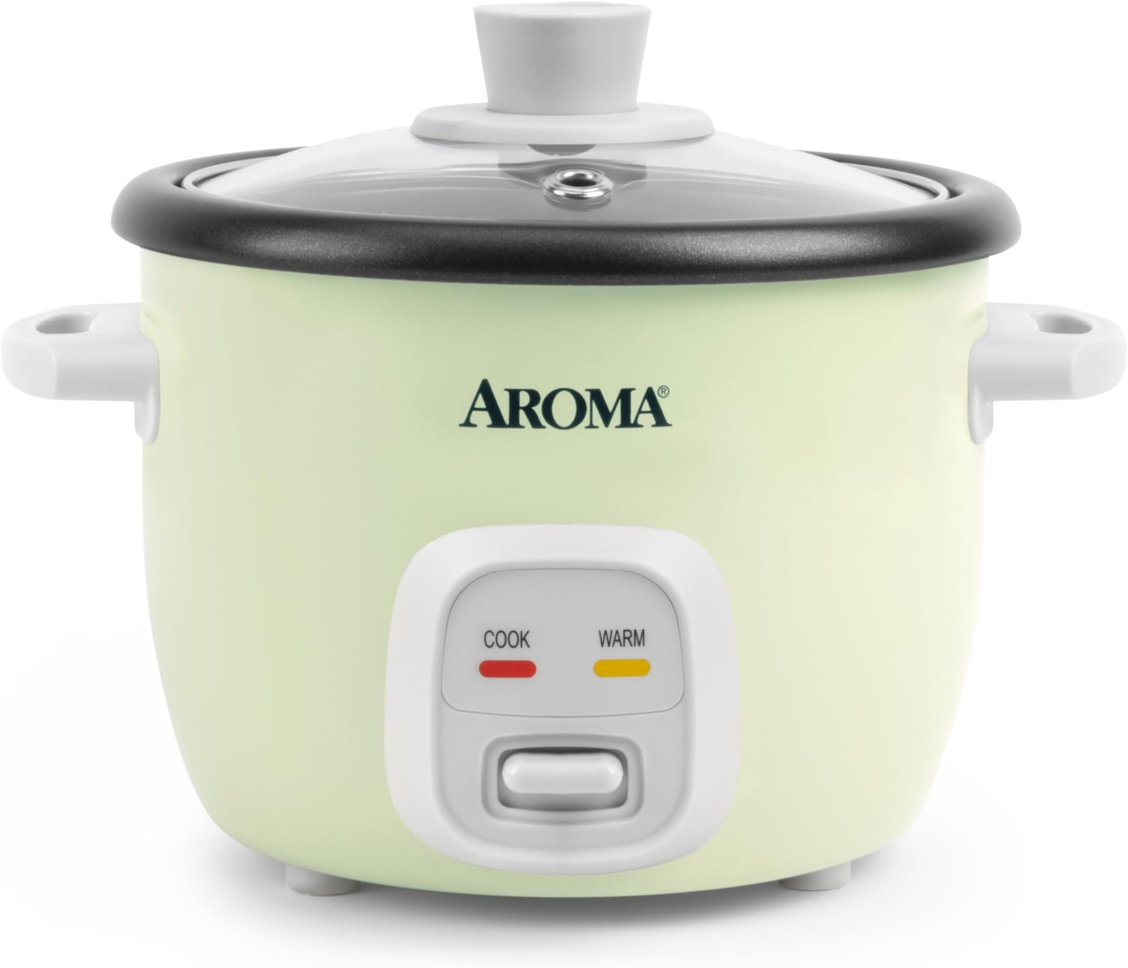 AROMA® Mini Rice Cooker, 2-Cup (Uncooked) / 4-Cup (Cooked), Grain Cooker, Soup Maker, Oatmeal Cooker, Auto Keep Warm, 1 Qt, Light Green