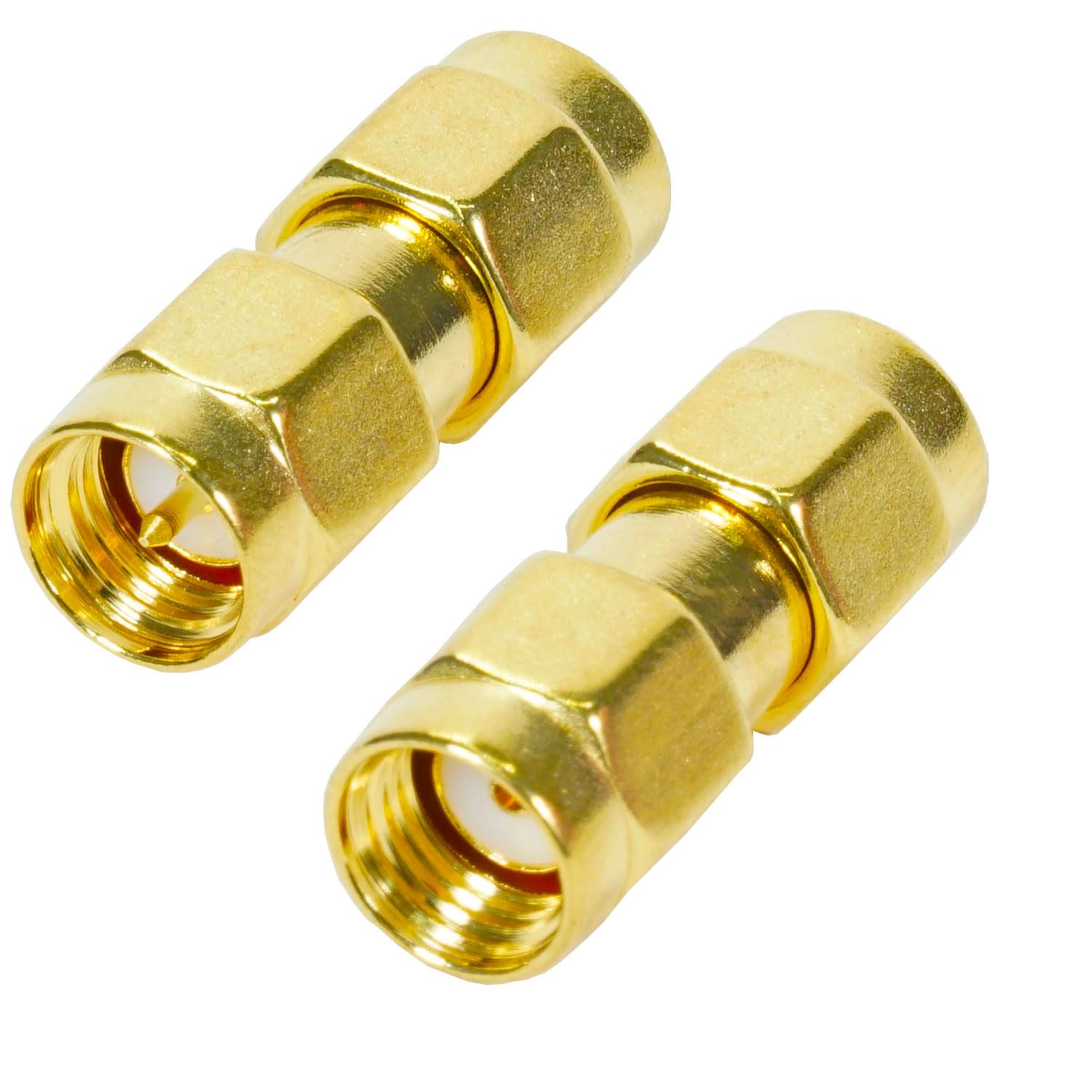Fohevers 2 Pcs RP-SMA Male Plug to SMA Male Adapter RF Coaxial Coax Connector for Antenna Radio WiFi Router FPV Dron Mobile - Image 2