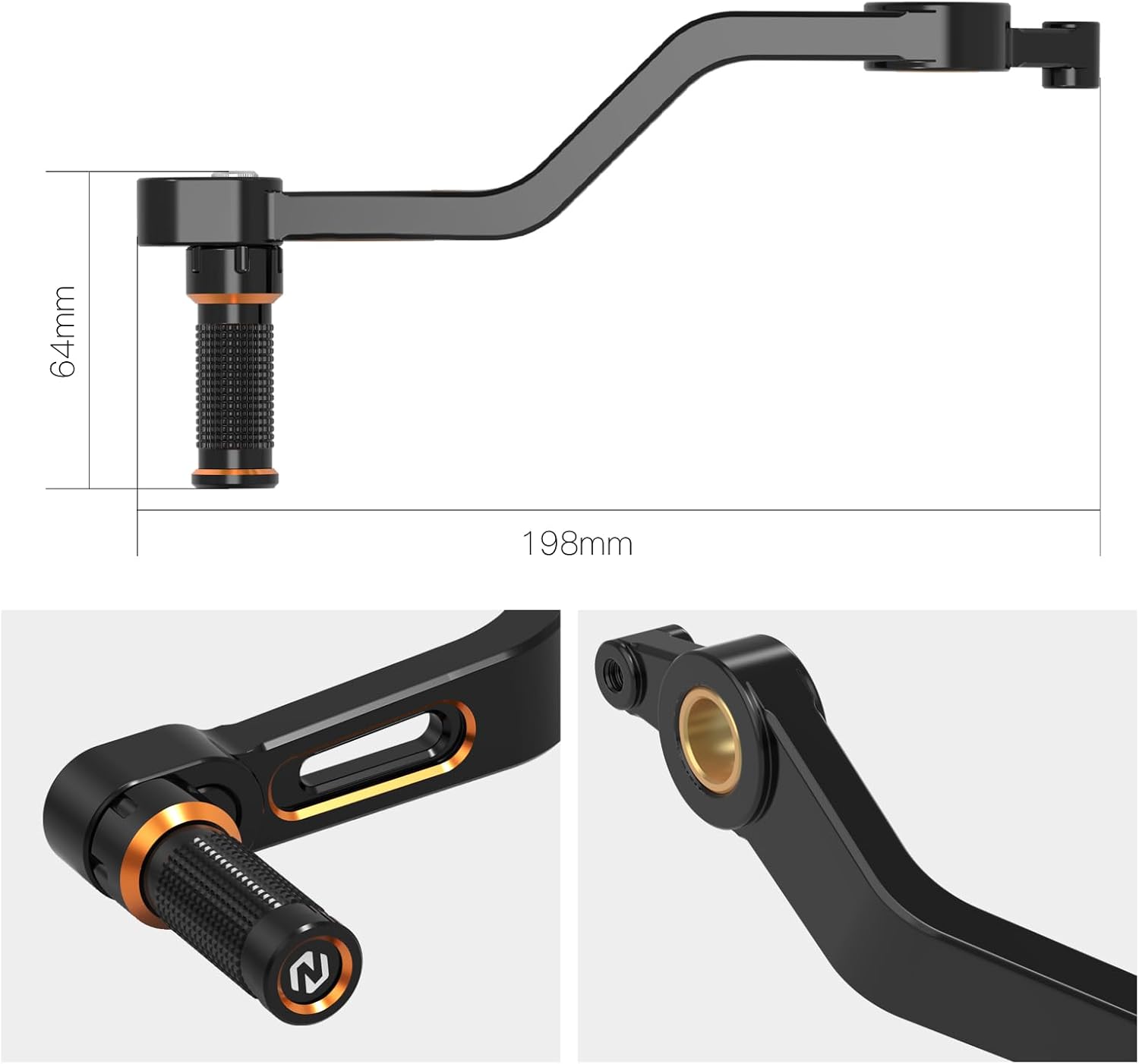 NICECNC Orange Gear Shift Lever Gear Stick Compatible with Harley Sportster S RH1250S 2021-2024, Replacement for 33600285