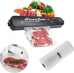 Seladora Manual Embaladora Vácuo Portátil Doméstica Bivolt 110v/220v Acompanha e um rolo de 15cmx5m de embalagem á vacuo