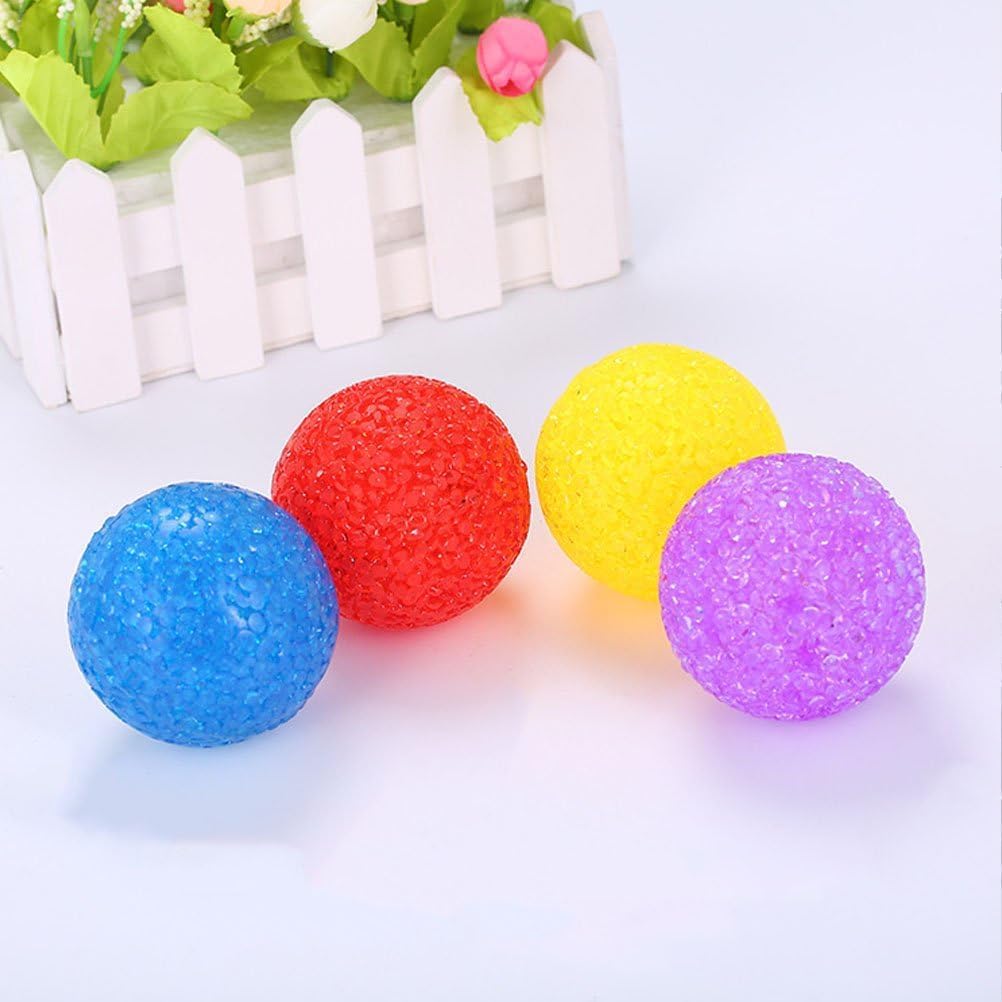 SquarezhenBo 5 Pcs Cat Bell Crystal Ball Sound Pet Game Kitten Plastic Interactive Rattle for Indoor Cats Balls with Bells Teaser Cat Toys for Bored Indoor Adult Cats - Image 2