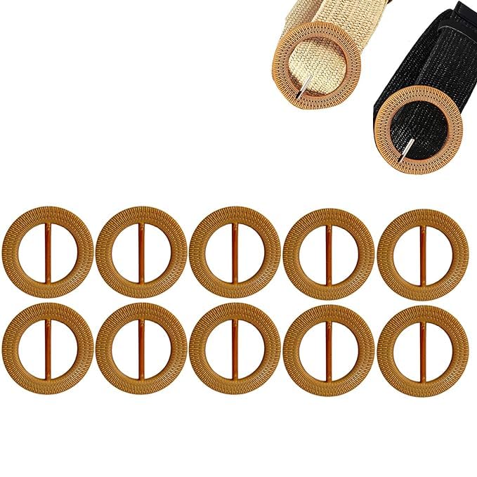 Wooden Style Round Buckle for belt, handbag, fashion accessories (1.5 INCH BUCKLE 10PCS)