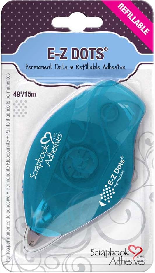 3L Scrapbook Adhesives E-Z Dots Refillable Permanent Runner Dispenser, 43 Feet