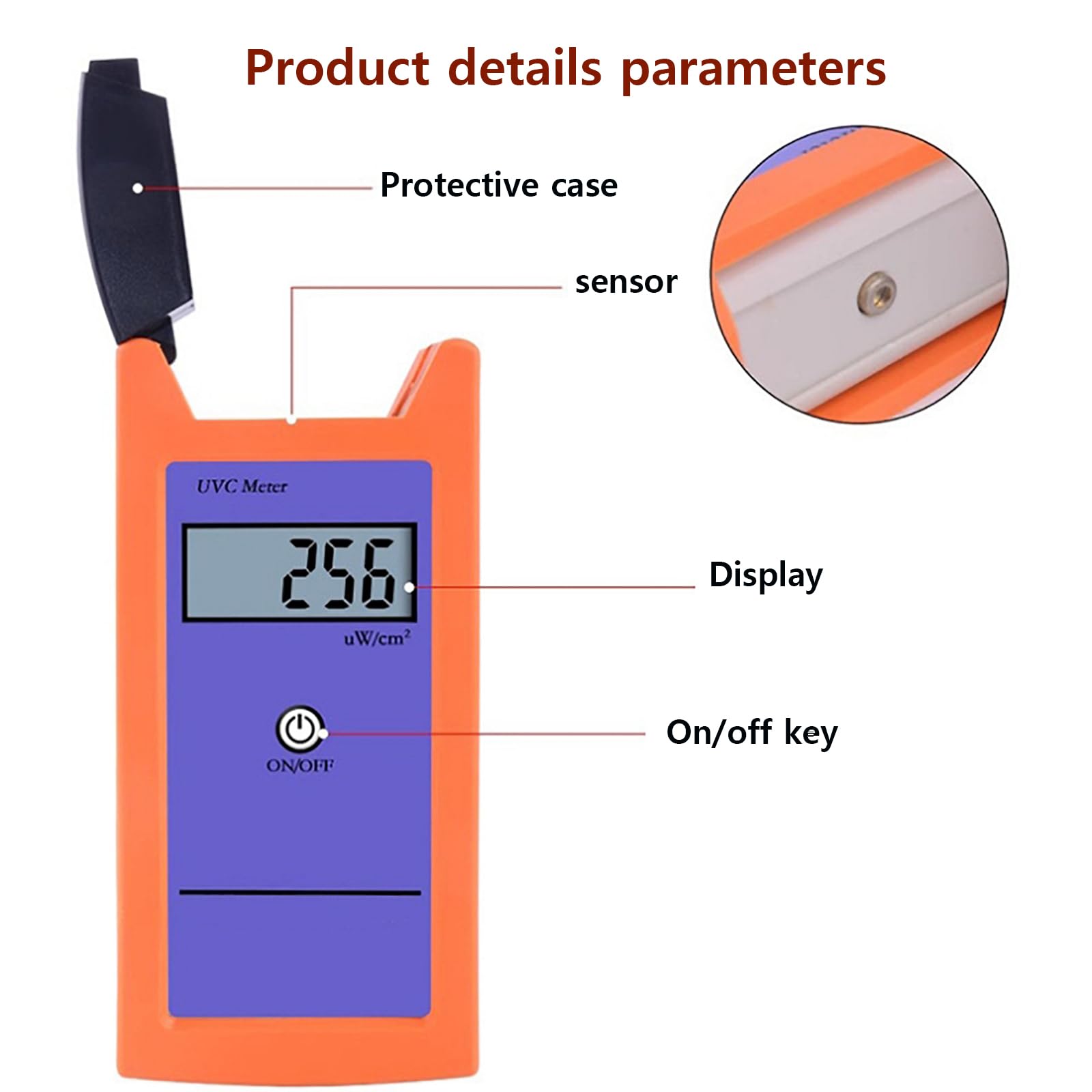 Medidor de lámpara solar para reptiles con pantalla digital para monitoreo UVB y mejora de vitalidad