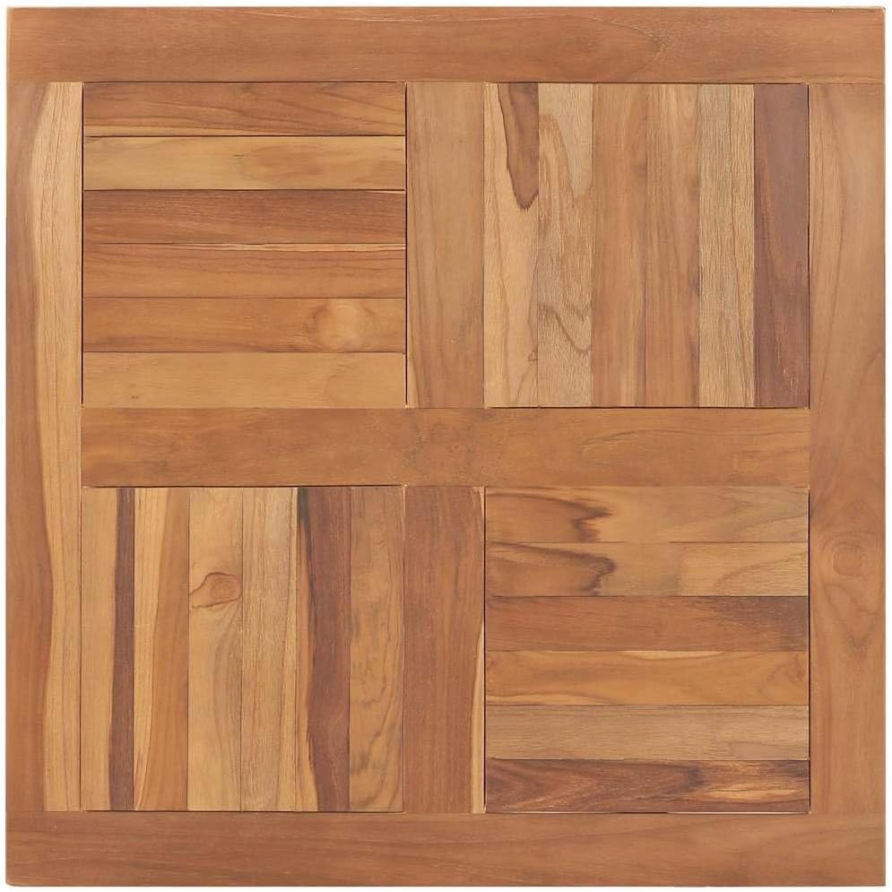 Solid Teak Wood Table Top 31.5x31.5 Inch Square Replacement Top for Dining Table Kitchen Restaurant Outdoor Patio Furniture Waterproof Durable