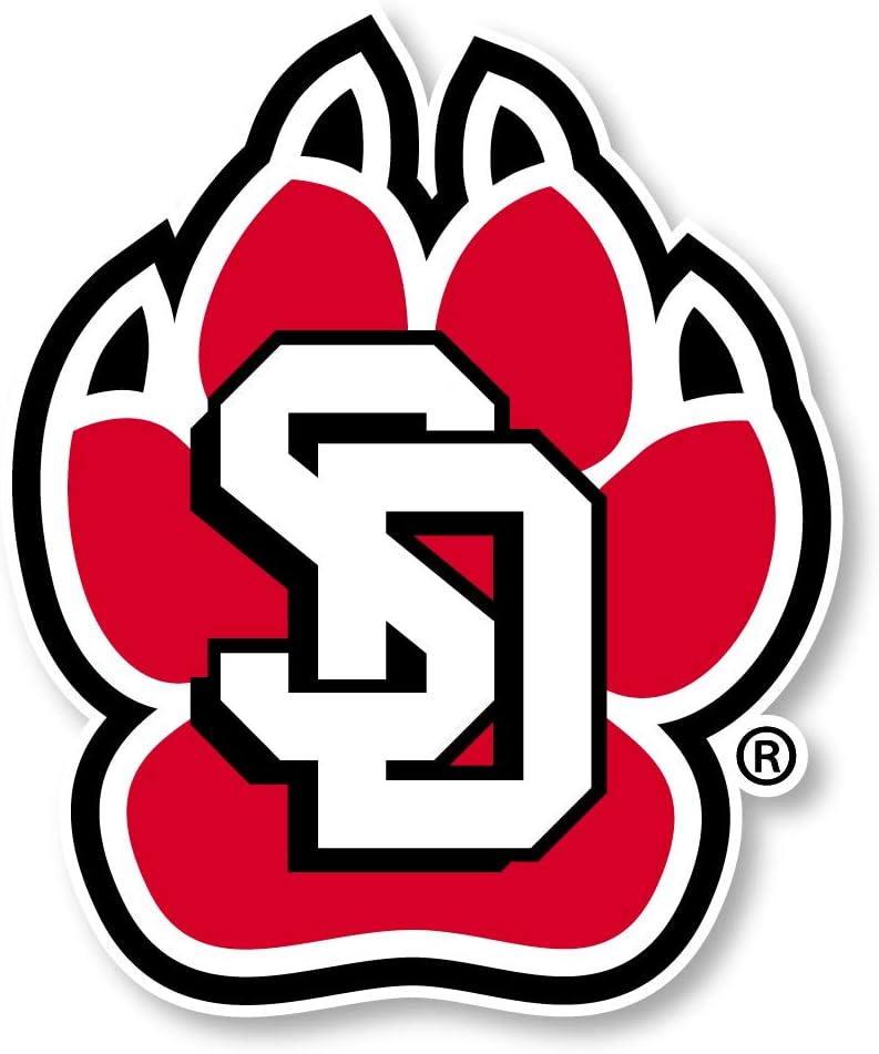 South Dakota Coyotes 12 Inch Vinyl Mascot Magnet 4-Pack Officially Licensed Collegiate Product
