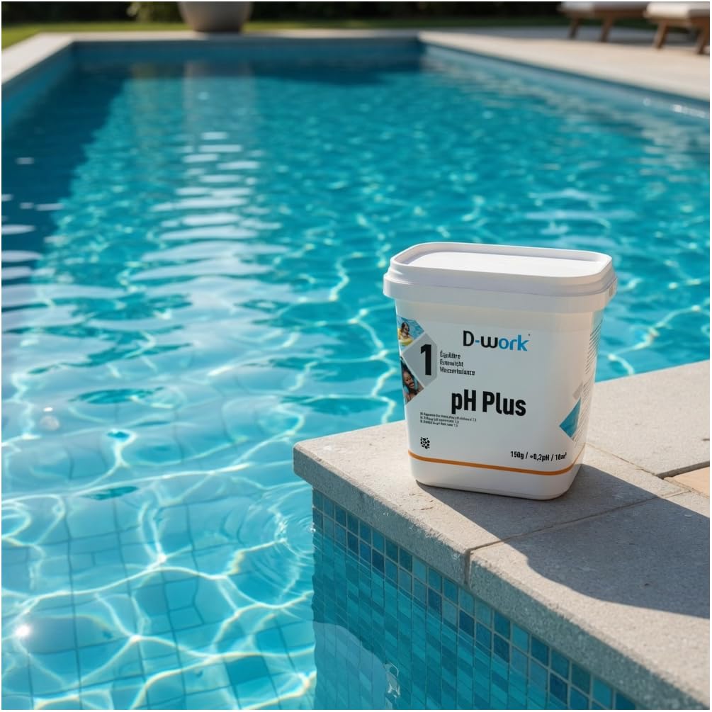 pH Plus pour Piscine 20 l - Correction pH Inférieur à 7.2 - D-Work