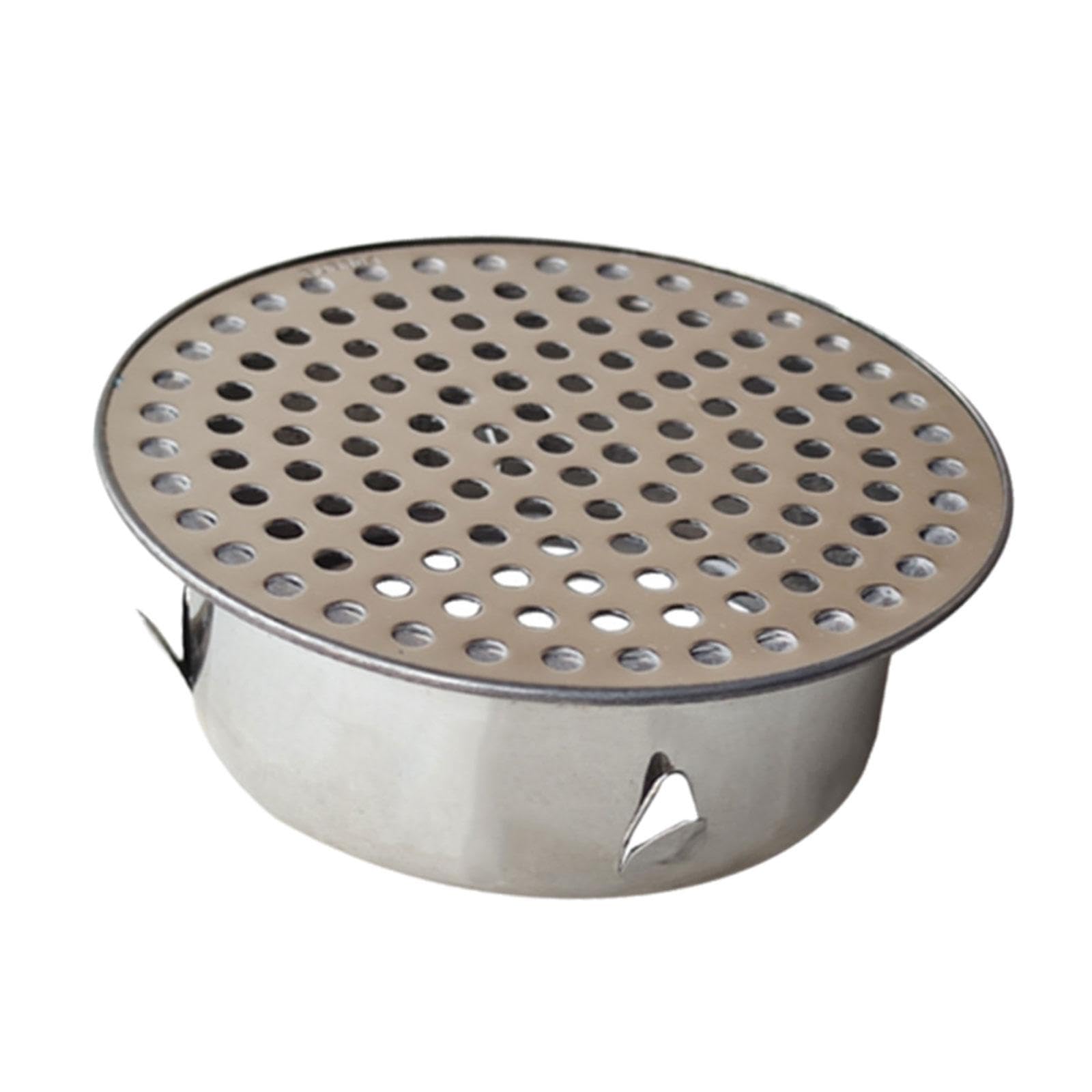 Desagüe de suelo universal de acero inoxidable con rejilla para recoger el pelo para baños y baños de hotel, tamaño de tubo de 130 mm, duradero, fácil de instalar, diseño antiobstrucciones