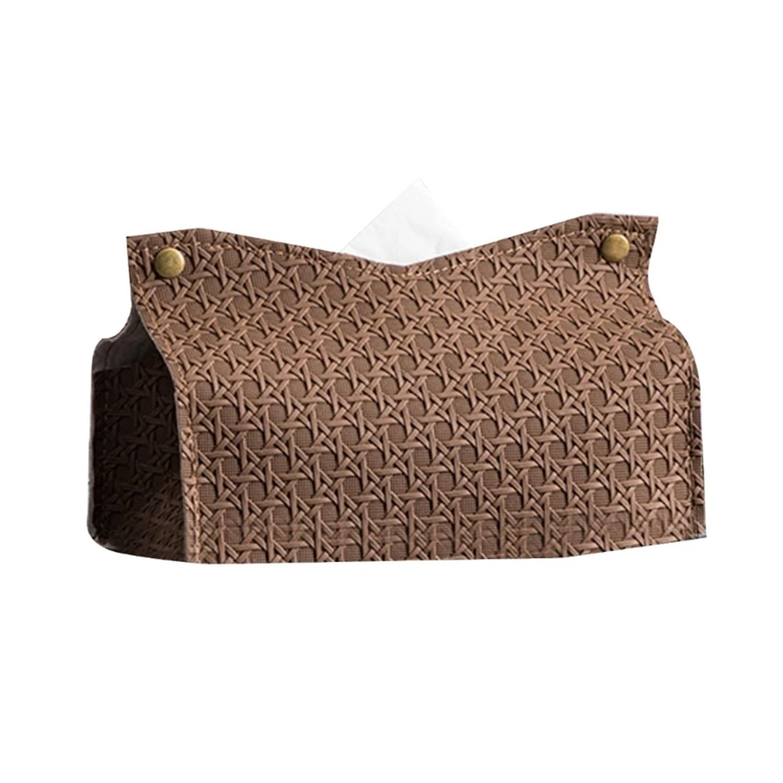 Tissue Box Decorative Rectangular Tissue Box-Case PU Leather Tissue Holder For Bathroom Modern Tissue Box Holder(Smoked Coffee)