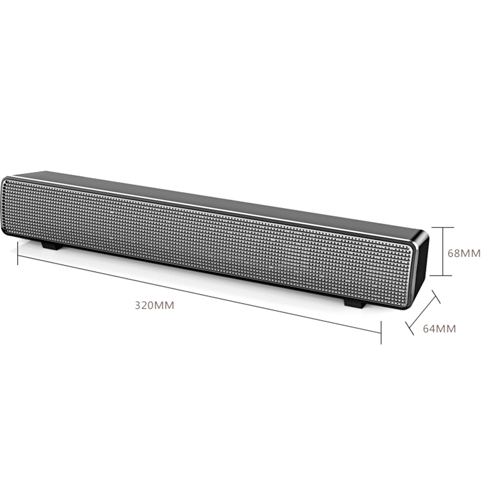 PC Altavoz Barra de Sonido 2.0 Canales para TV, Mini Soundbar Portátil Bluetooth 4.2 (Soporte Conexiones Óptico/RCA/Coaxiales/DSP) Subwoofer Inalámbrico,Blanco