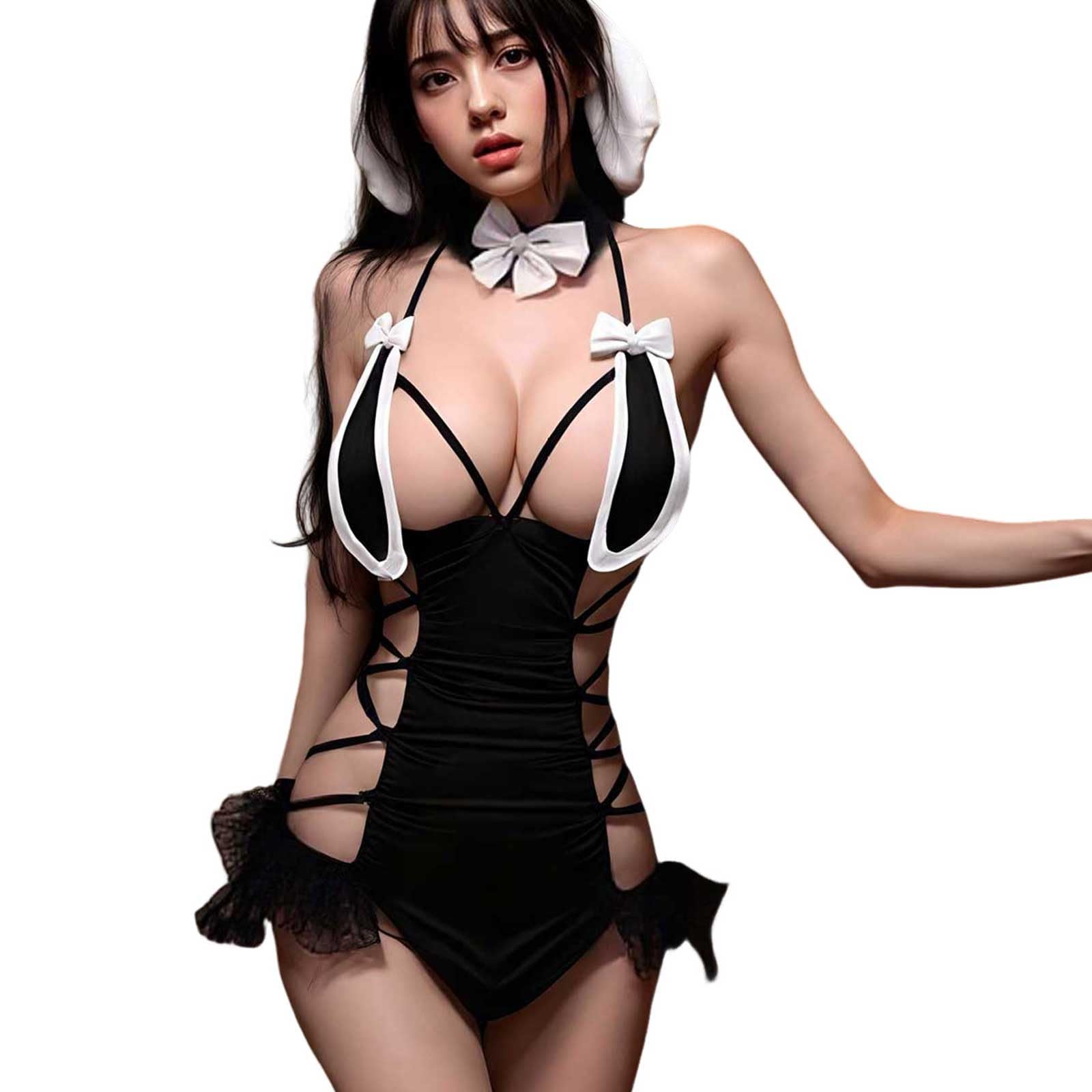 Tenue sexy pour femme - Costume Lolita - Robe sexuelle - Tenue sexuelle - Ensemble de lingerie pour femme - Jeu de rôle - Robe Kinki Sissy - Femme - Esclave - Soutien-gorge d'infirmière