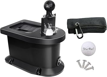 Golf Cart Ball Washer and Club Cleaner Kit with Golf Towel for EZGO, Club Car, Yamaha, Advanced EV, Star EV, Universal & Detachable