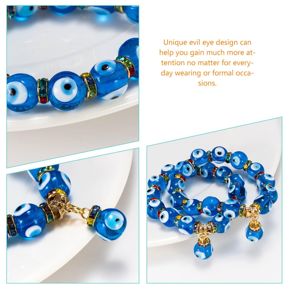 VALICLUD 4piezas De Ojo Maligno Para Mujer Pulsera De Joyería Turca Amuleto De Protección Para Especiales