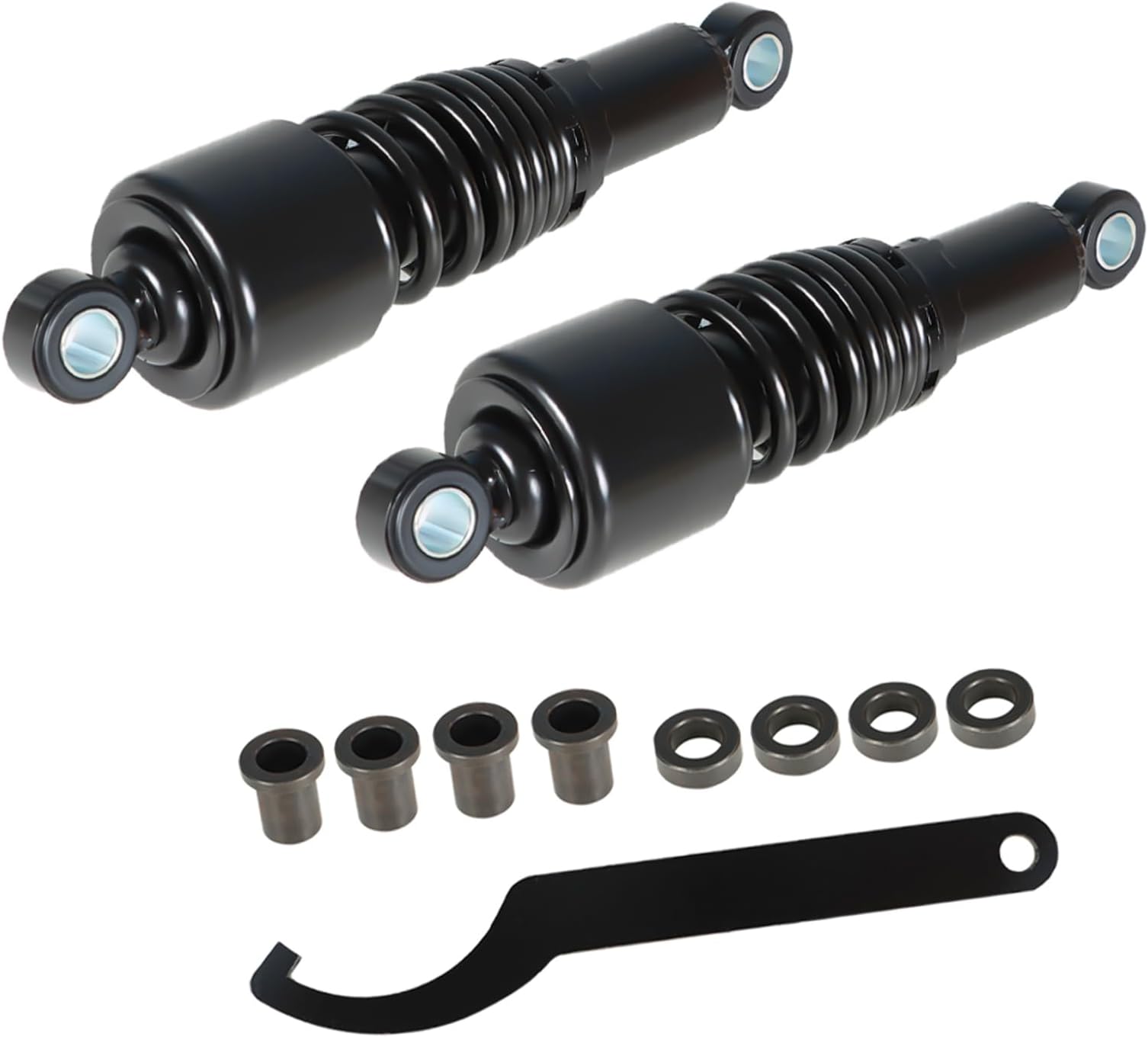 labwork 1Pair 10.5inch 267mm Rear Shocks Replacement for Sportster 883 1200 Black