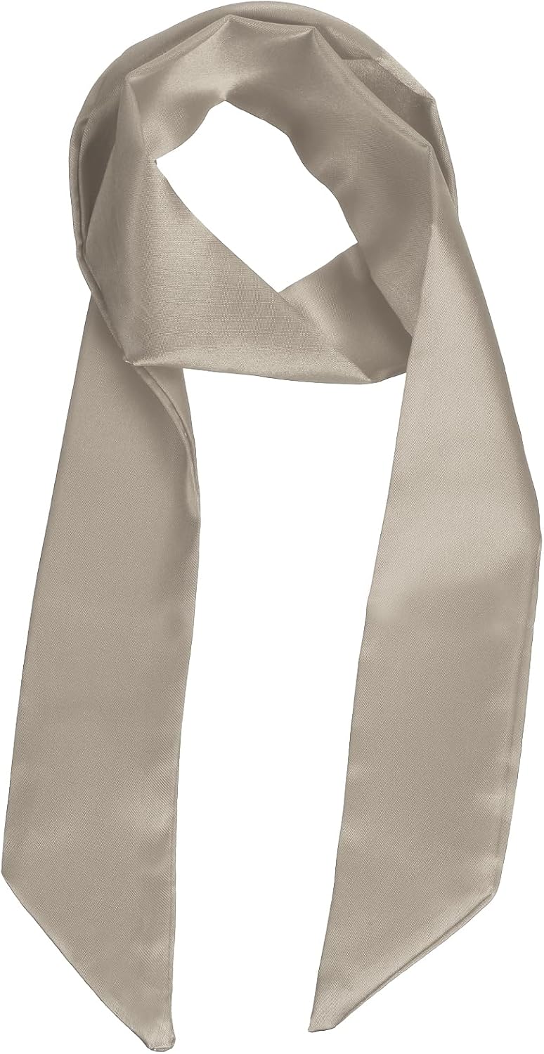 Solid Long Neckerchief, Stylish Ribbon Skinny Pure Neck Scarf Silk Necktie Ribbon Women Headband Tie