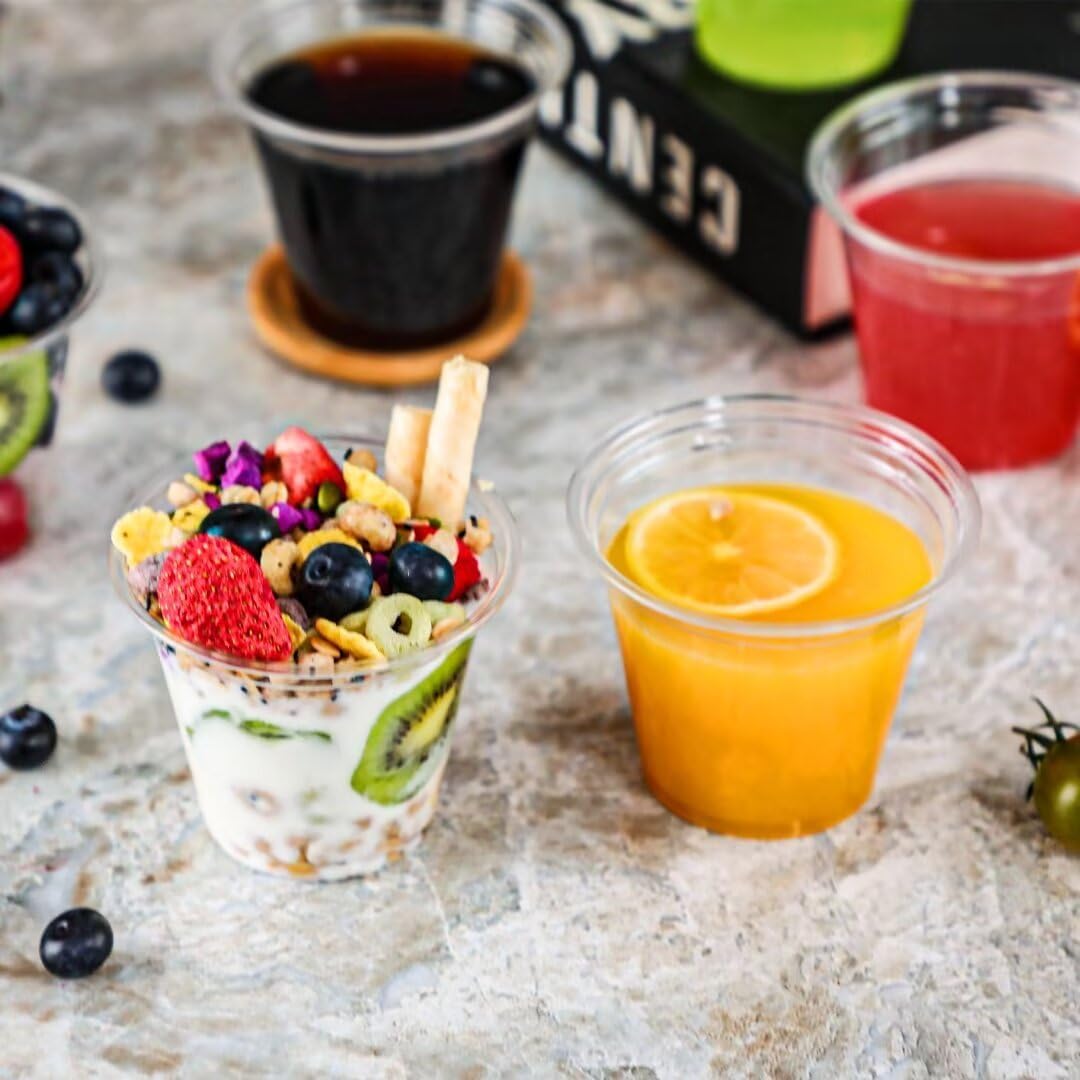 Lamosi 100 Pack 9 oz Clear Plastic Cups, Disposable Cups Wine Cocktail Punch, Sturdy & Food Safe Plastic Cup for Party & Wedding - Image 6