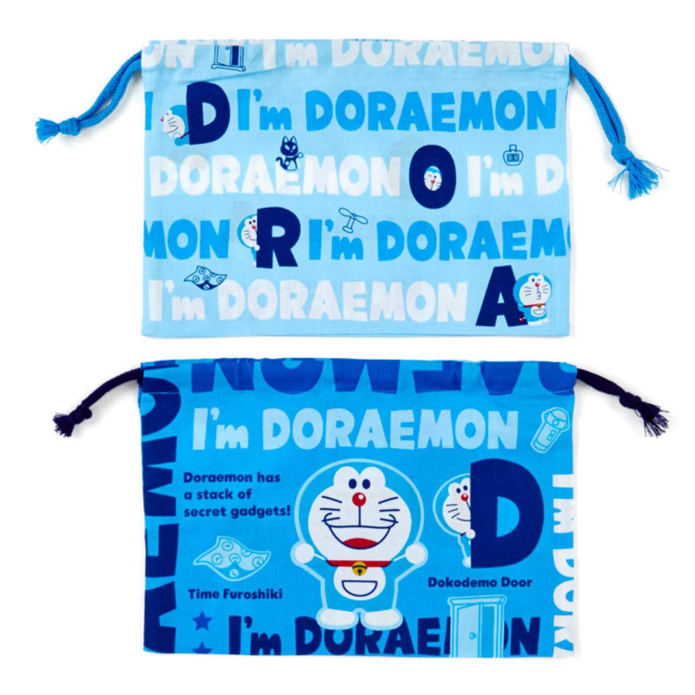 Sanrio I'm Doraemon Lunch Drawstring Set of 2