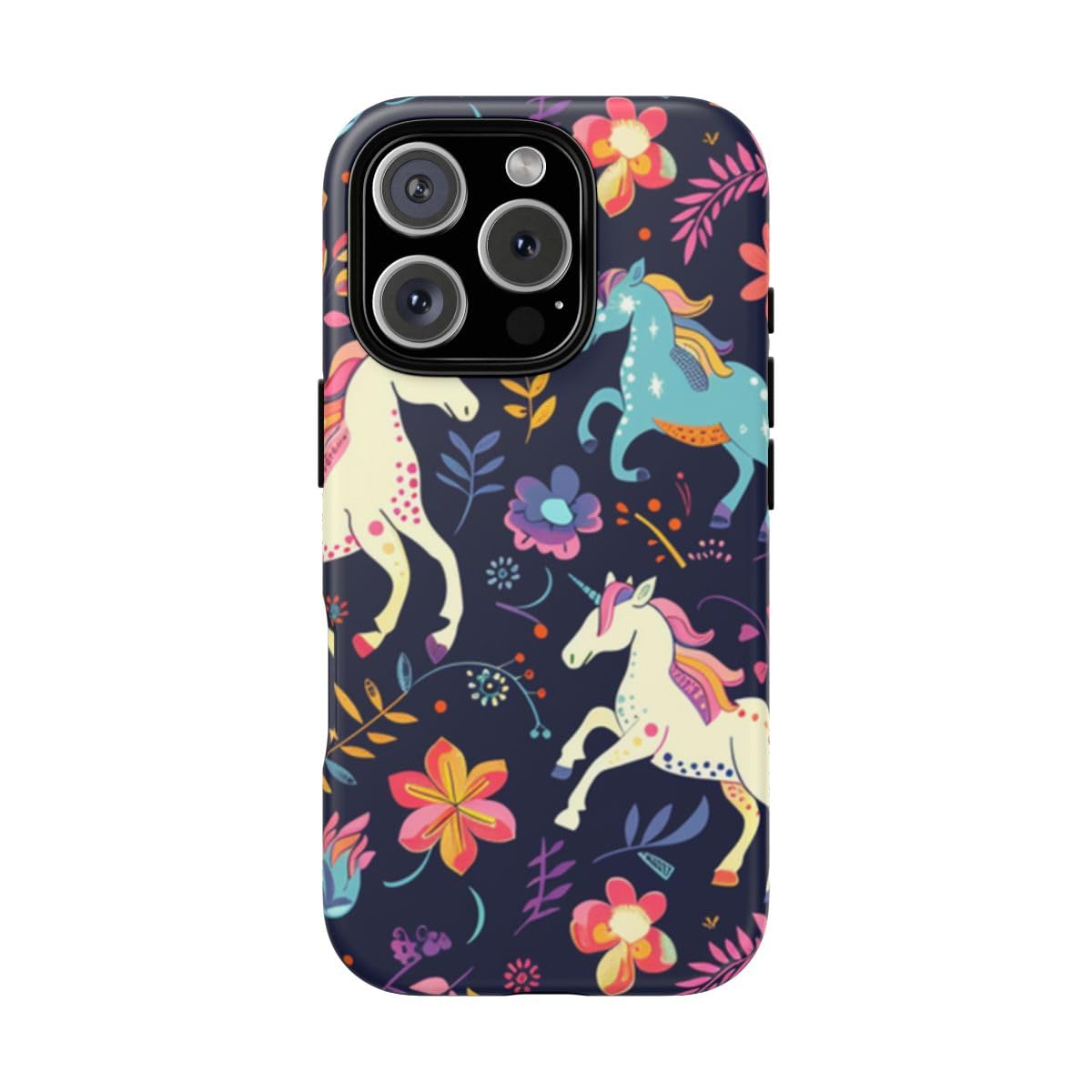 Coque rigide mate iPhone 16 Pro bleue anti-traces