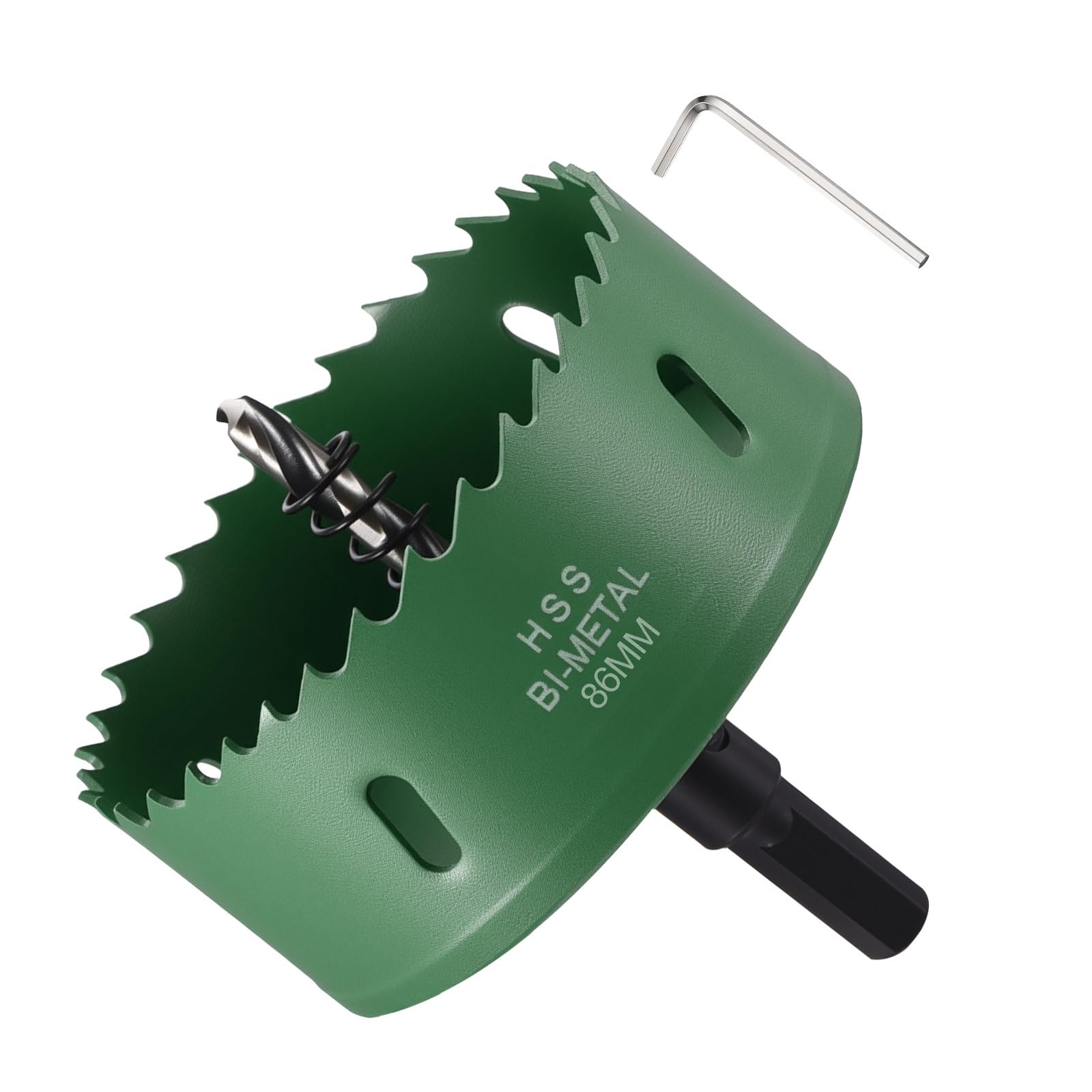 METALLIXITY Bi-Metal Hole Saw 3-3/8", M42 HSS Circular Head 86mm Hole Cutter with Center Drill Bit